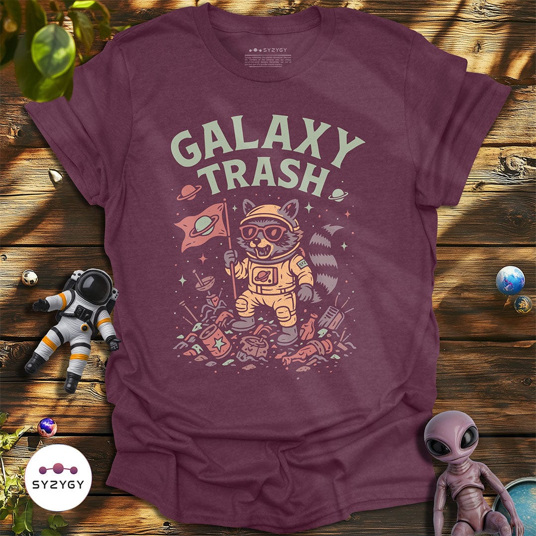 Syzygy Supply T-Shirt Heather Maroon / S Galaxy Trash T-shirt Space Aliens UFO Apparel