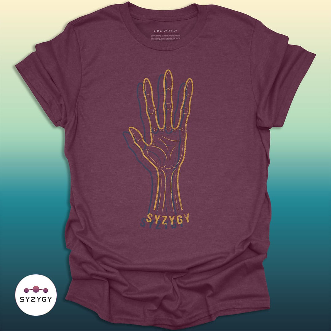 Syzygy Supply T-Shirt Heather Maroon / S Keep in Touch T-shirt Space Aliens UFO Apparel
