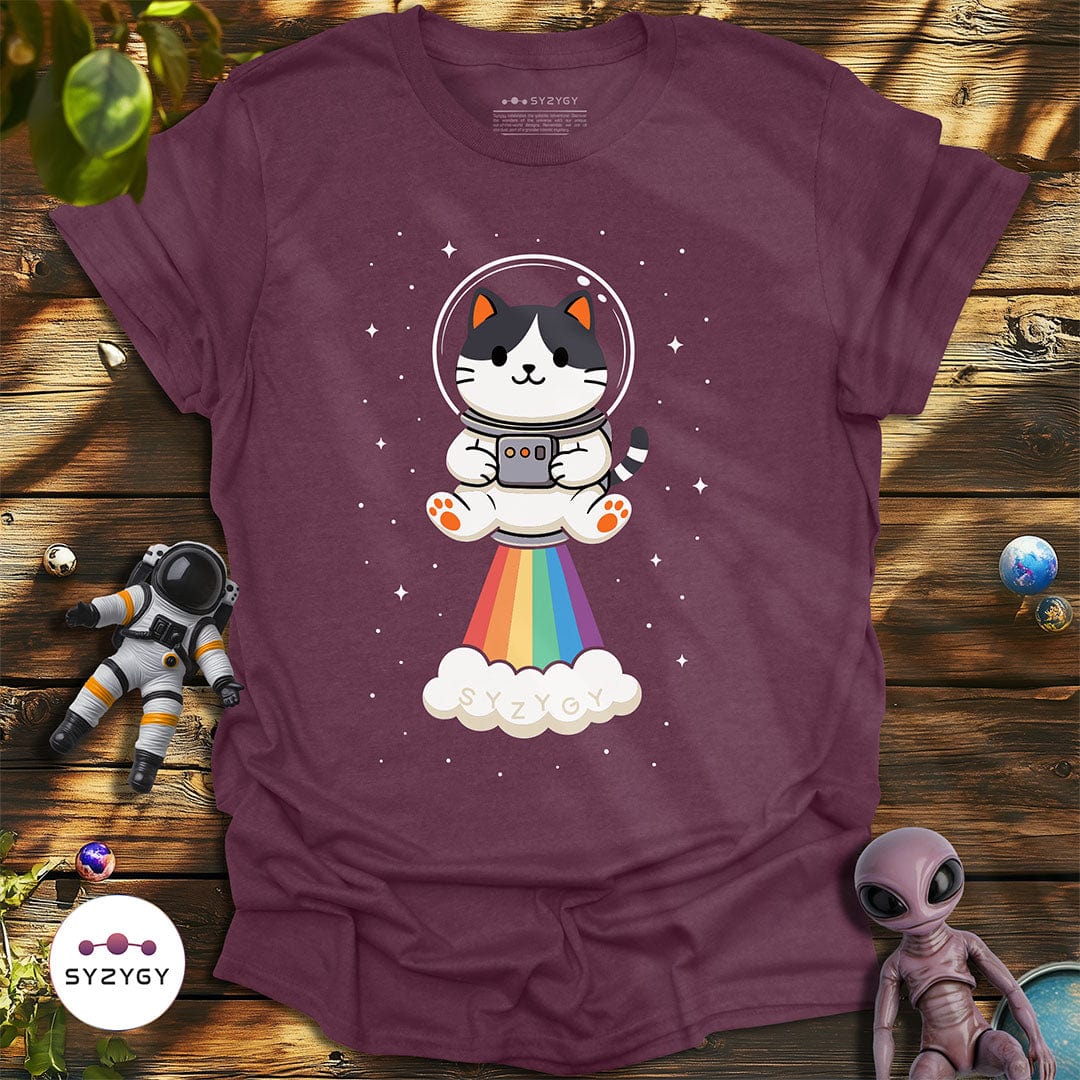 Syzygy Supply T-Shirt Heather Maroon / S Nebula Nyan T-shirt Space Aliens UFO Apparel