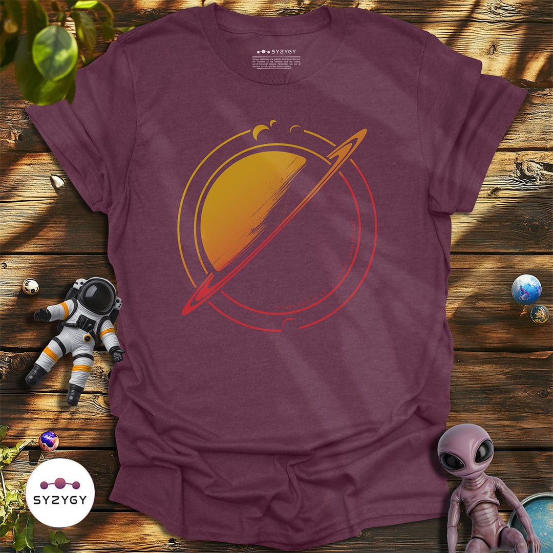 Syzygy Supply T-Shirt Heather Maroon / S Orbital Lines T-shirt Space Aliens UFO Apparel