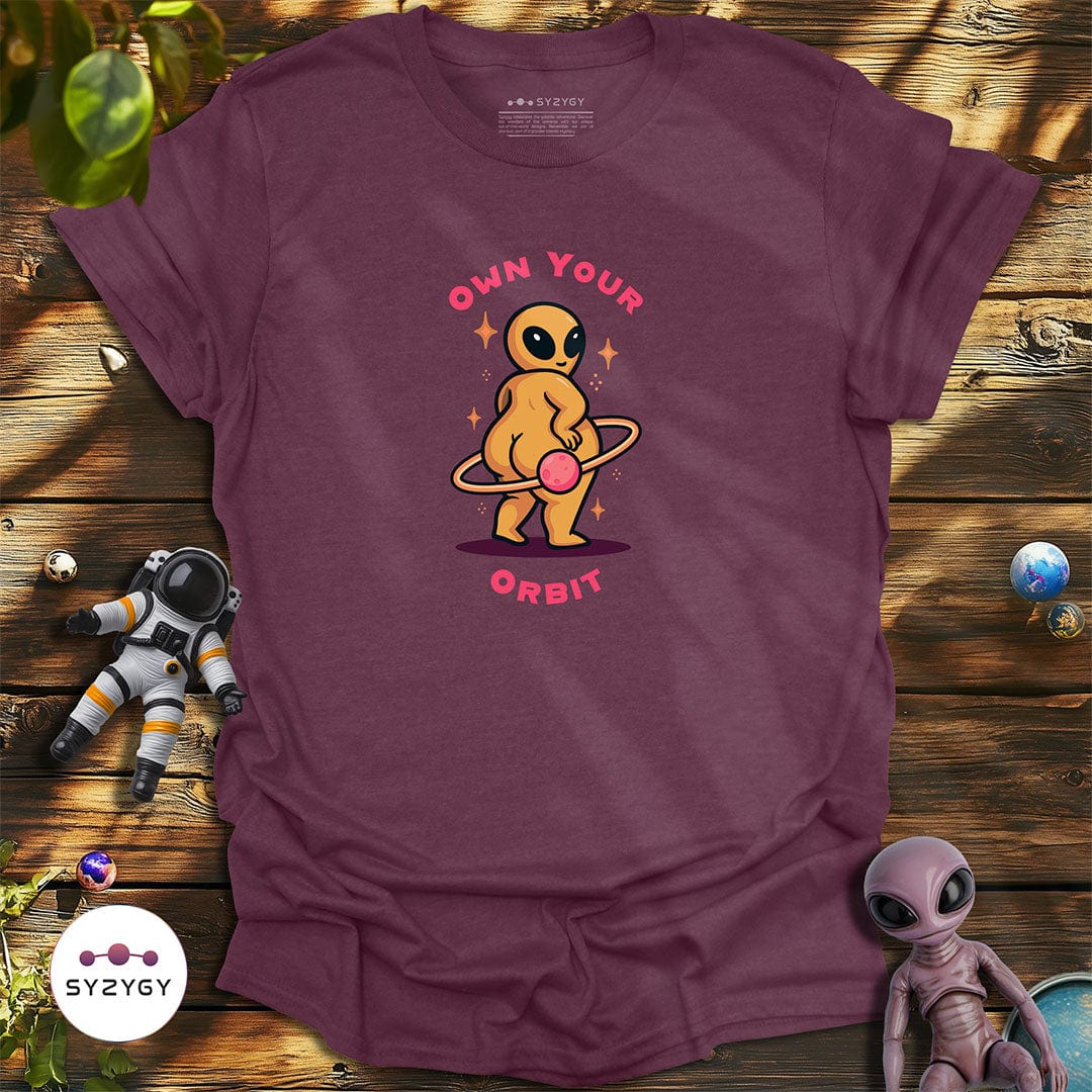Syzygy Supply T-Shirt Heather Maroon / S Own Your Orbit T-shirt Space Aliens UFO Apparel