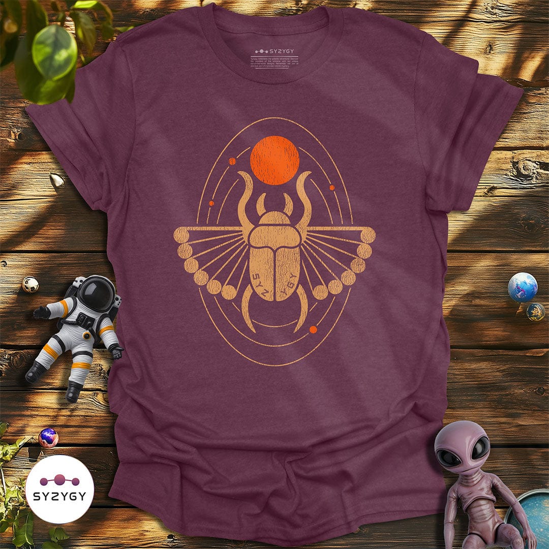 Syzygy Supply T-Shirt Heather Maroon / S Scarab Sentinel T-shirt Space Aliens UFO Apparel