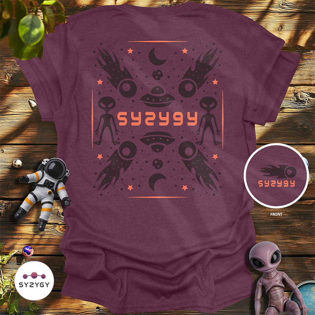 Syzygy Supply T-Shirt Heather Maroon / S UniSyn T-shirt Space Aliens UFO Apparel