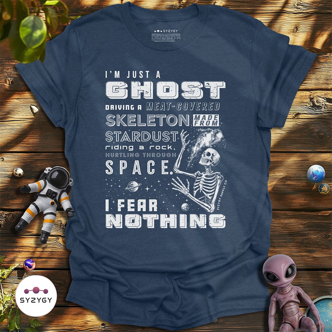 Syzygy Supply T-Shirt Heather Navy / S I Fear Nothing T-shirt Space Aliens UFO Apparel