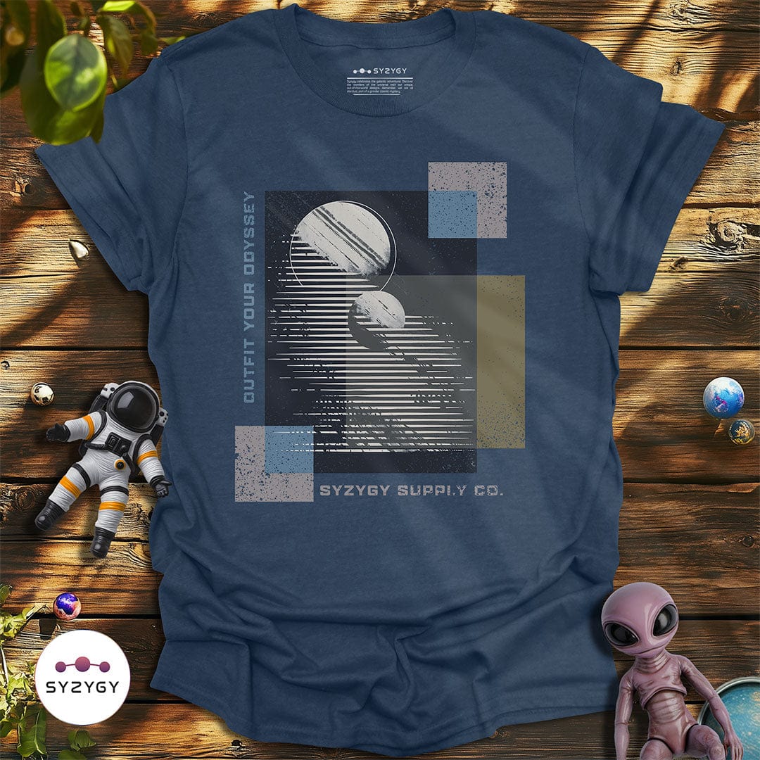 Syzygy Supply T-Shirt Heather Navy / S Planetary Union T-shirt Space Aliens UFO Apparel