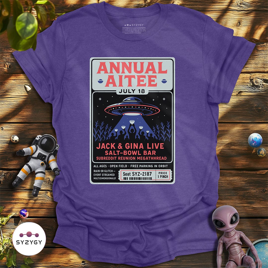 Syzygy Supply T-Shirt Heather Purple / S Annual Aitee T-shirt Space Aliens UFO Apparel