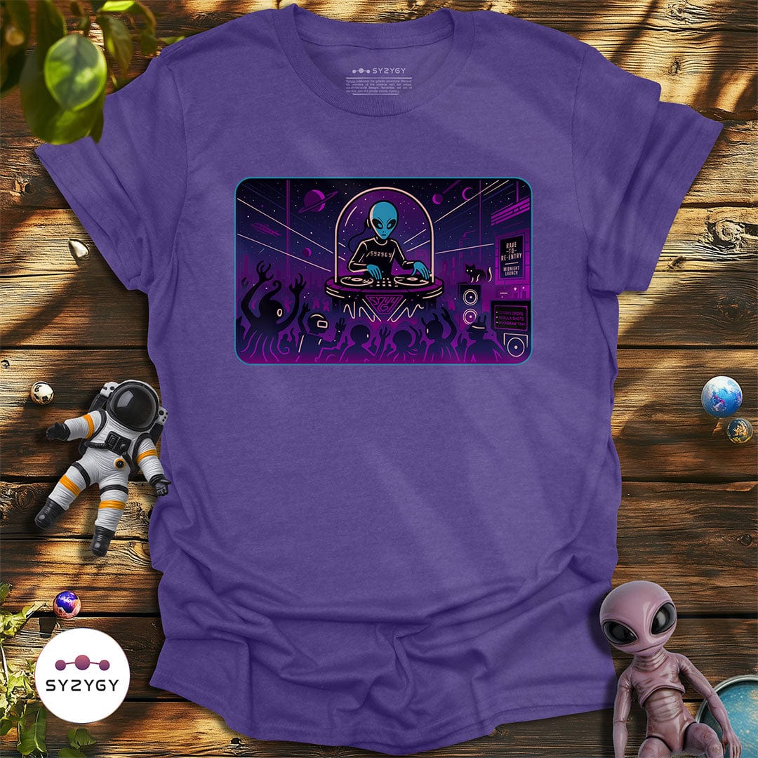 Syzygy Supply T-Shirt Heather Purple / S Nebular Nightlife T-shirt Space Aliens UFO Apparel
