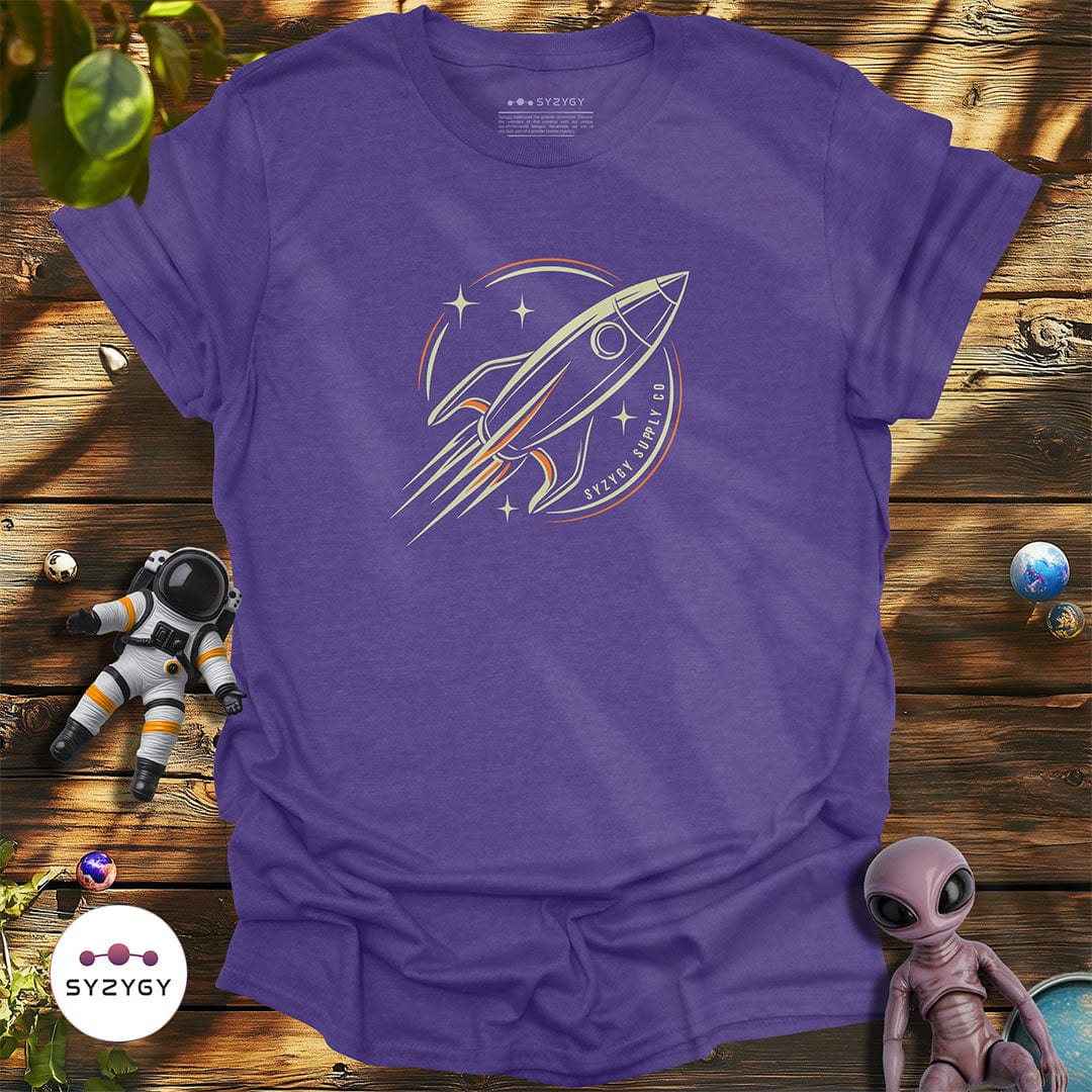 Syzygy Supply T-Shirt Heather Purple / S To the Stars T-shirt Space Aliens UFO Apparel