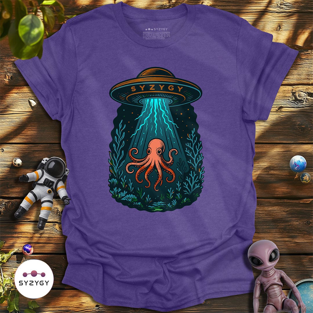 Syzygy Supply T-Shirt Heather Purple / S Undersea Encounter T-shirt Space Aliens UFO Apparel