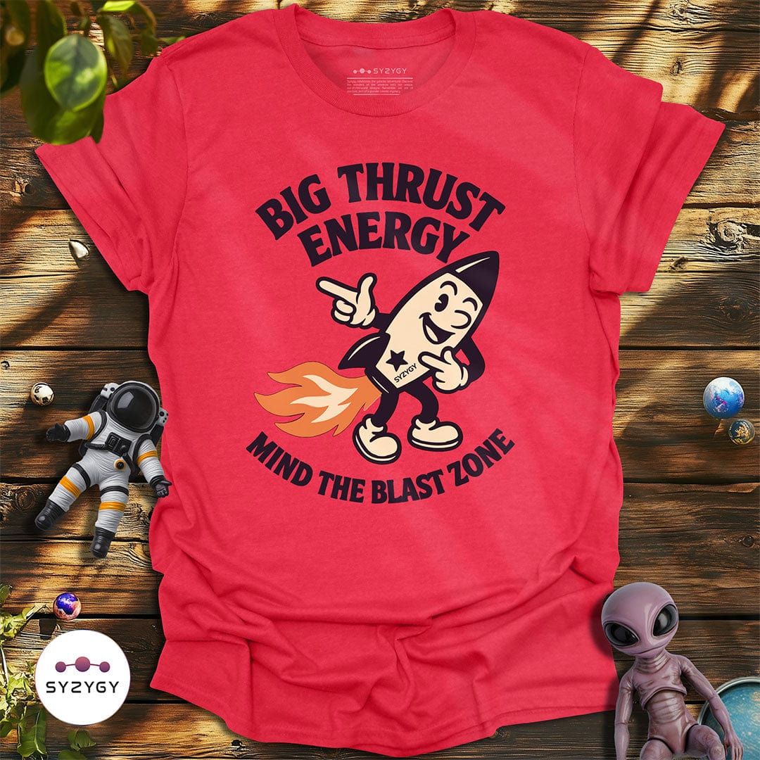 Syzygy Supply T-Shirt Heather Red / S Big Thrust Energy T-shirt Space Aliens UFO Apparel