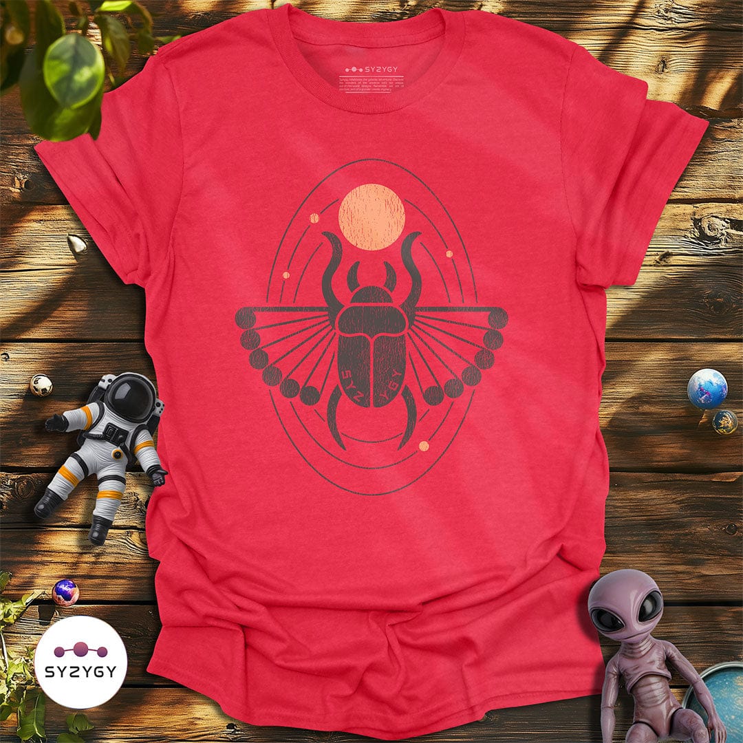 Syzygy Supply T-Shirt Heather Red / S Scarab Sentinel T-shirt Space Aliens UFO Apparel