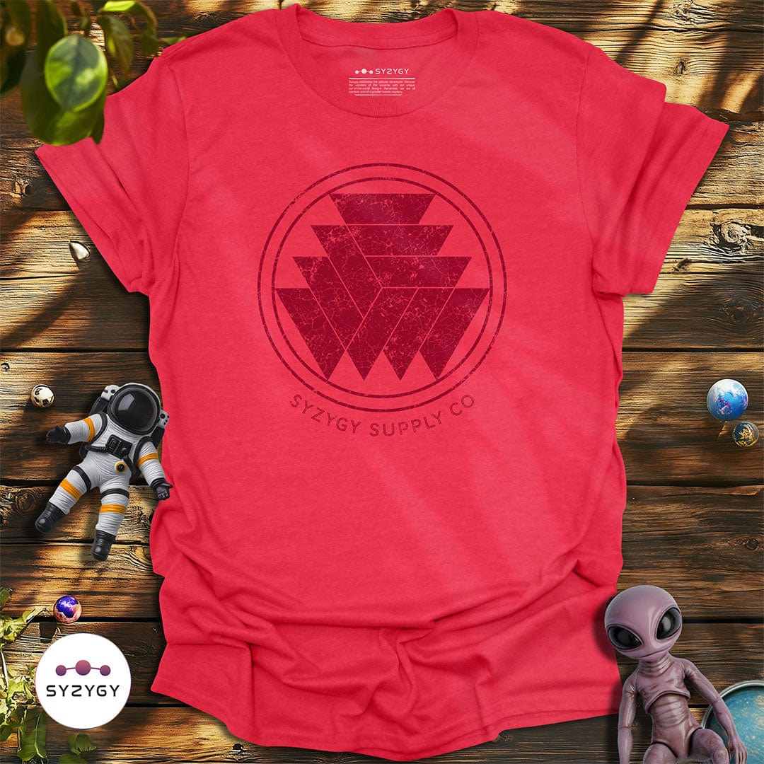 Syzygy Supply T-Shirt Heather Red / S Stoke Charity Circle T-shirt Space Aliens UFO Apparel