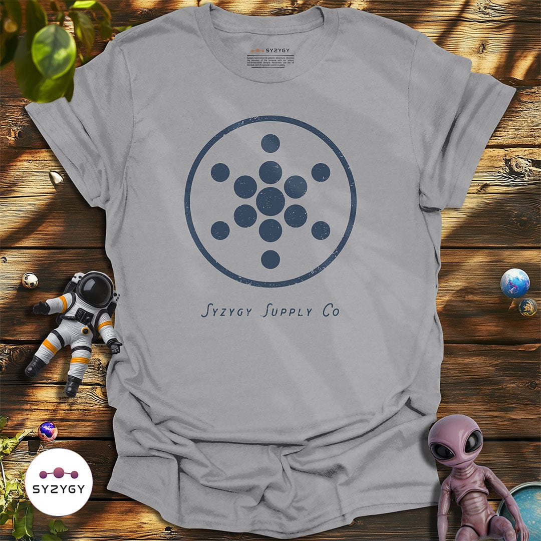 Syzygy Supply T-Shirt Ice Grey / S Geometric Whisper T-shirt Space Aliens UFO Apparel
