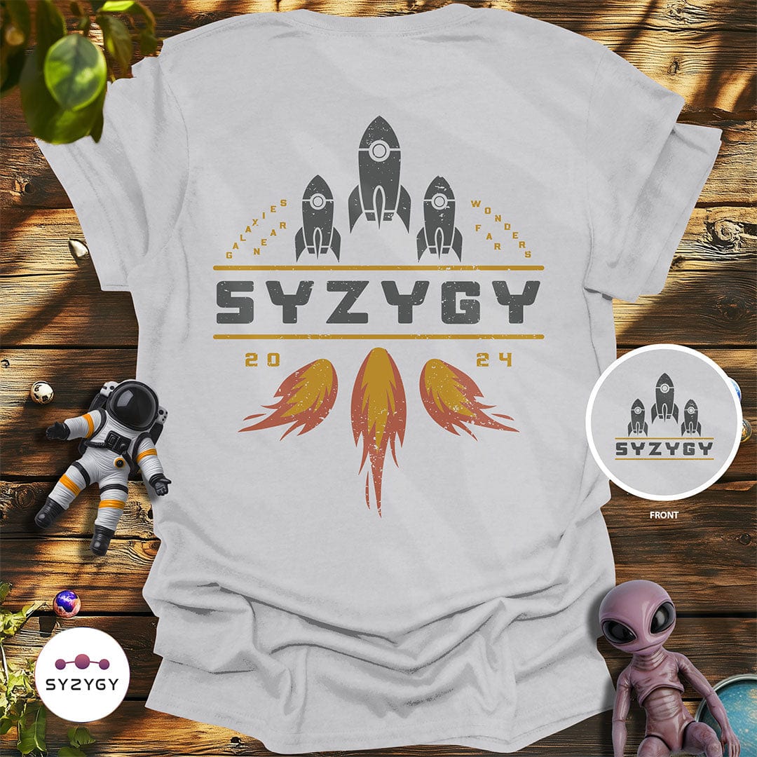 Syzygy Supply T-Shirt Ice Grey / S Triple Burn T-shirt Space Aliens UFO Apparel