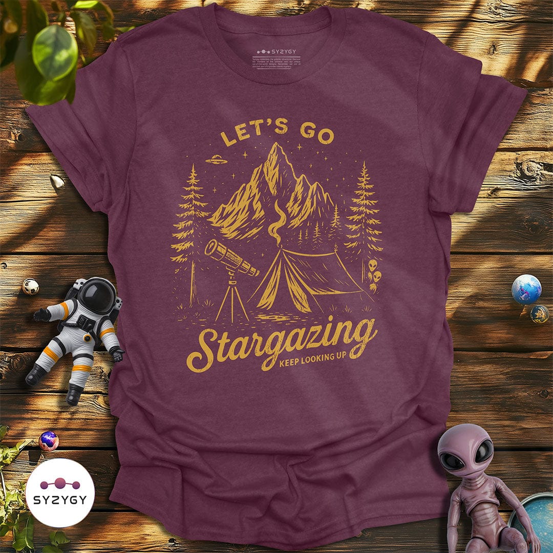Syzygy Supply T-Shirt Let's Go Stargazing T-shirt Space Aliens UFO Apparel