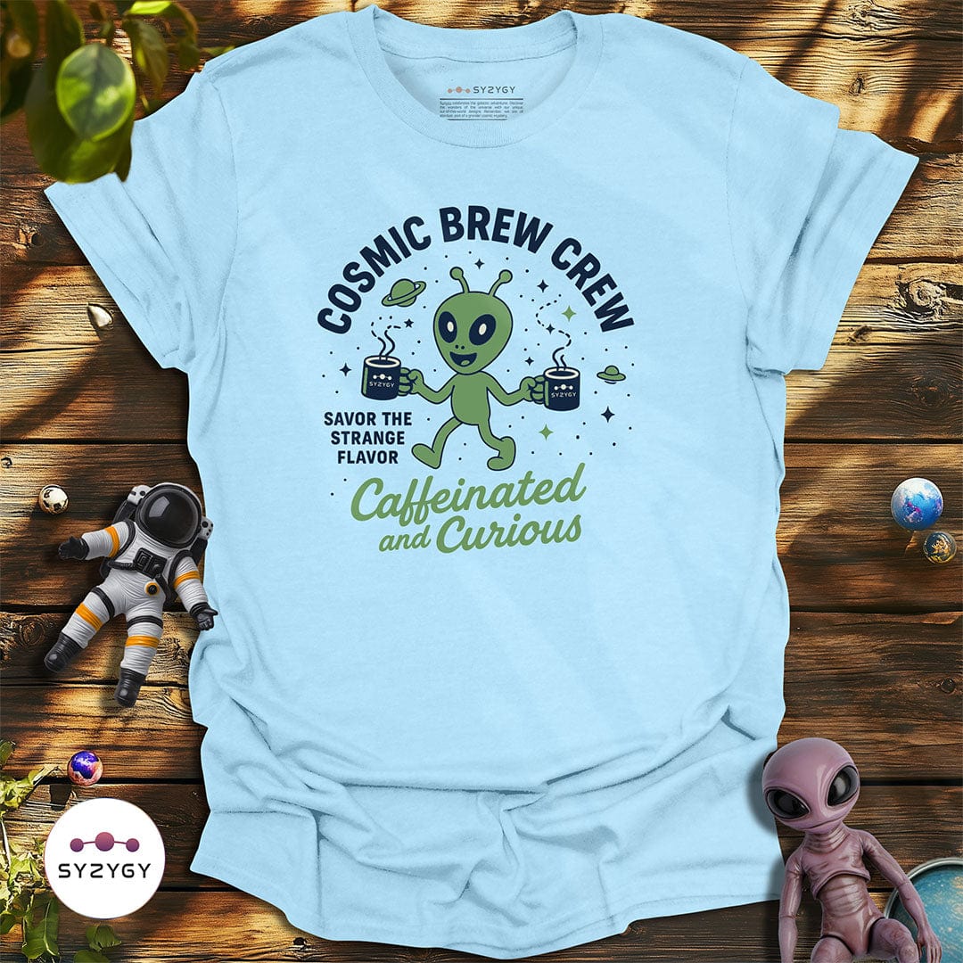 Syzygy Supply T-Shirt Light Blue / S Cosmic Brew Crew T-shirt Space Aliens UFO Apparel