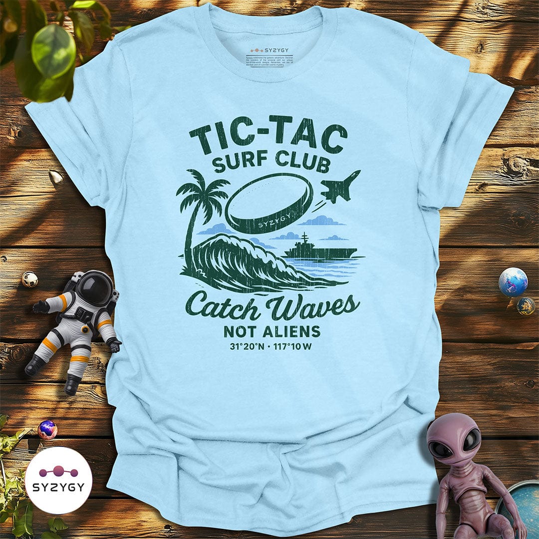 Syzygy Supply T-Shirt Light Blue / S Tic-Tac Surf Club T-shirt Space Aliens UFO Apparel
