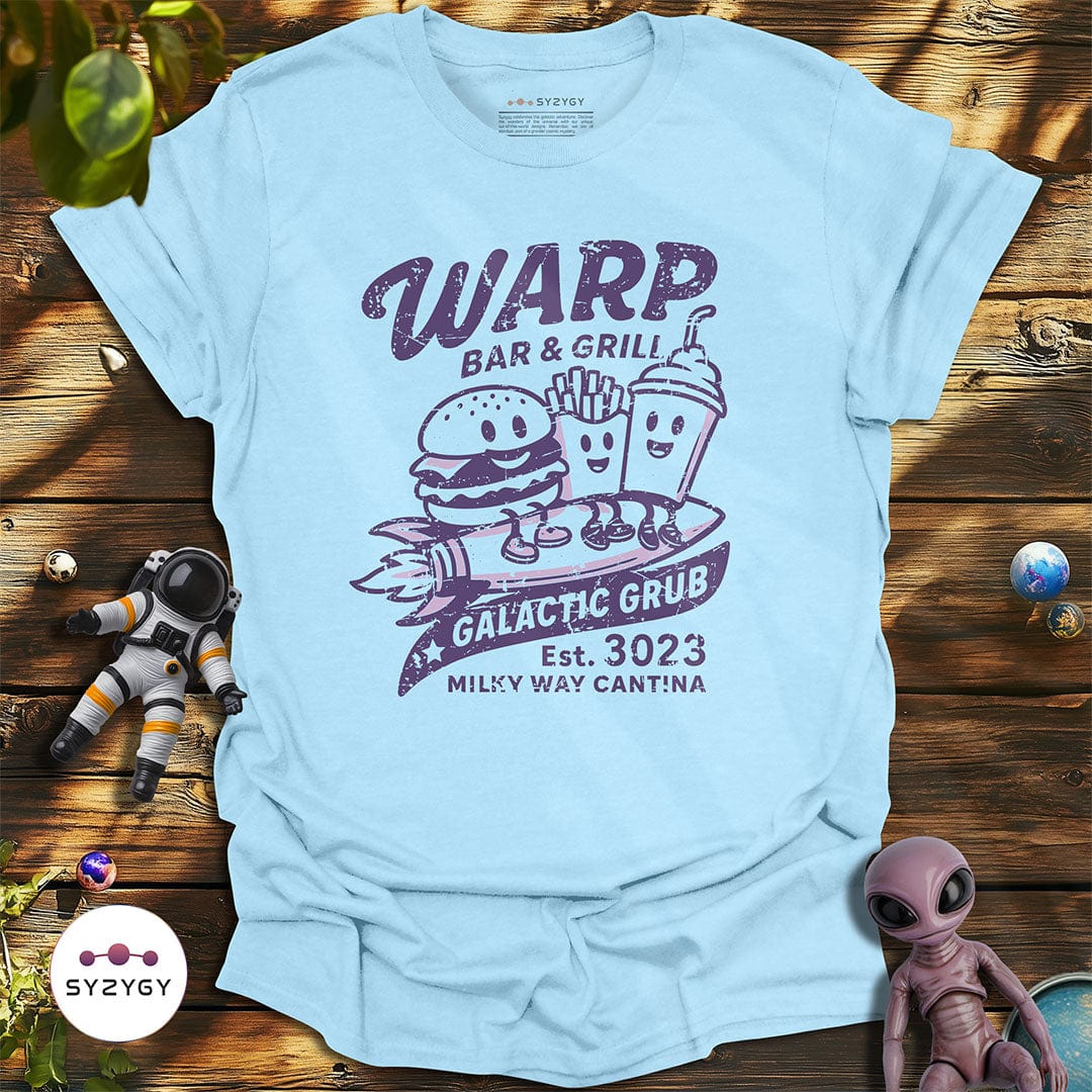 Syzygy Supply T-Shirt Light Blue / S Warp Bar & Grill T-shirt Space Aliens UFO Apparel