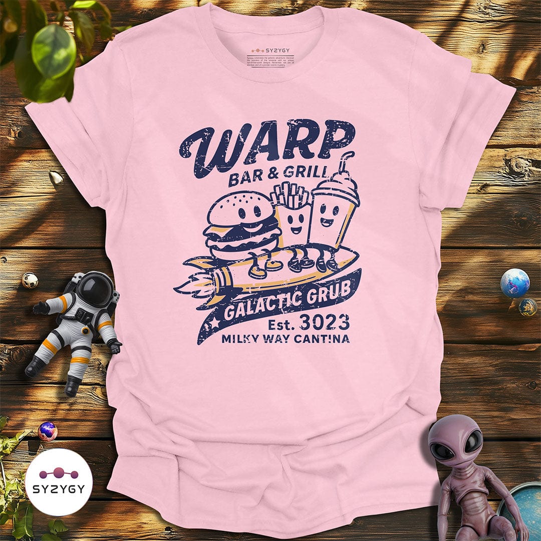 Syzygy Supply T-Shirt Light Pink / S Warp Bar & Grill T-shirt Space Aliens UFO Apparel