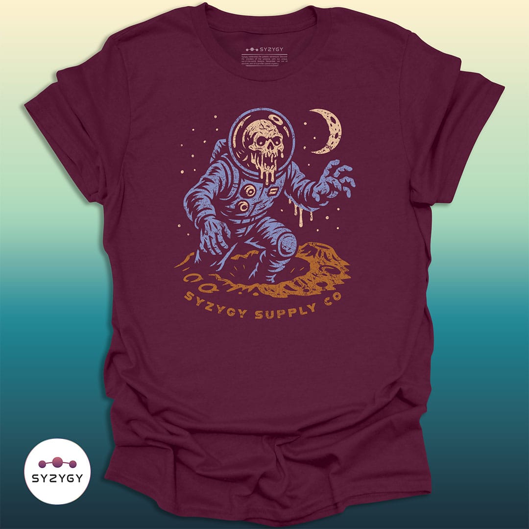 Syzygy Supply T-Shirt Maroon / S Crater Crawler T-shirt Space Aliens UFO Apparel