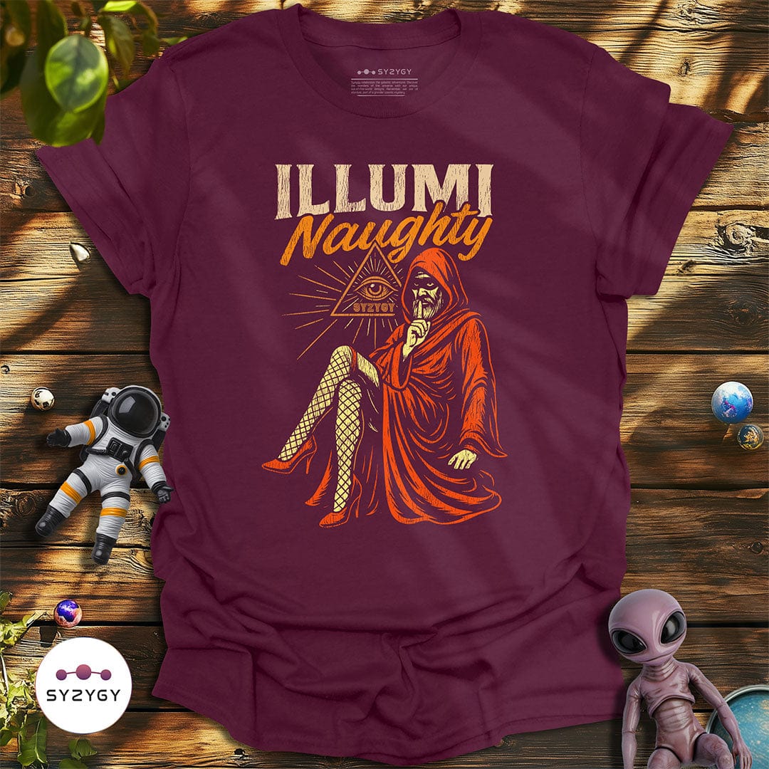 Syzygy Supply T-Shirt Maroon / S Illuminaughty T-shirt Space Aliens UFO Apparel