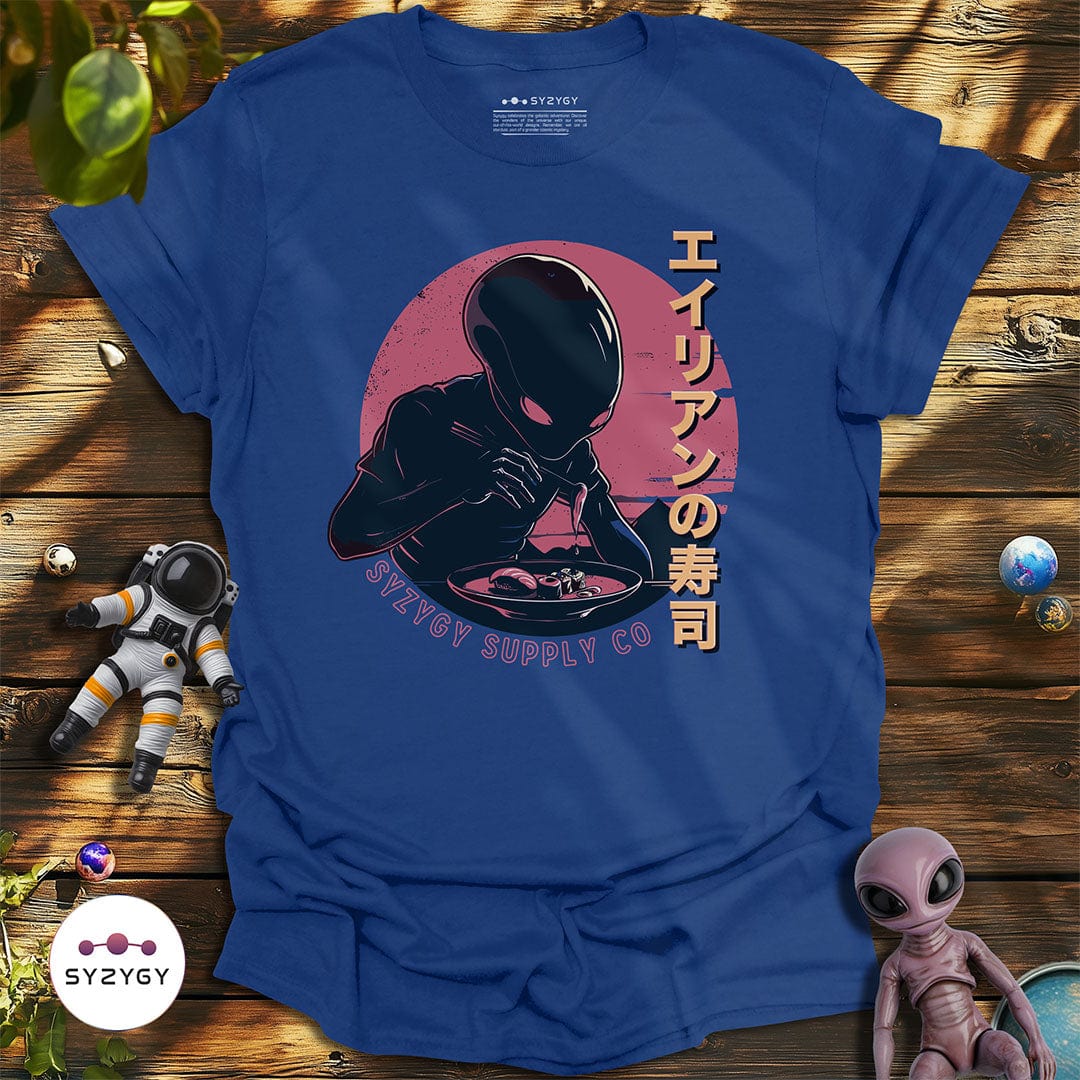 Syzygy Supply T-Shirt Metro Blue / S Alien Sushi T-shirt Space Aliens UFO Apparel