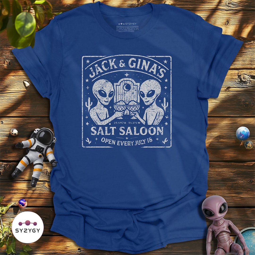 Syzygy Supply T-Shirt Metro Blue / S Jack & Gina's Salt Saloon T-shirt Space Aliens UFO Apparel