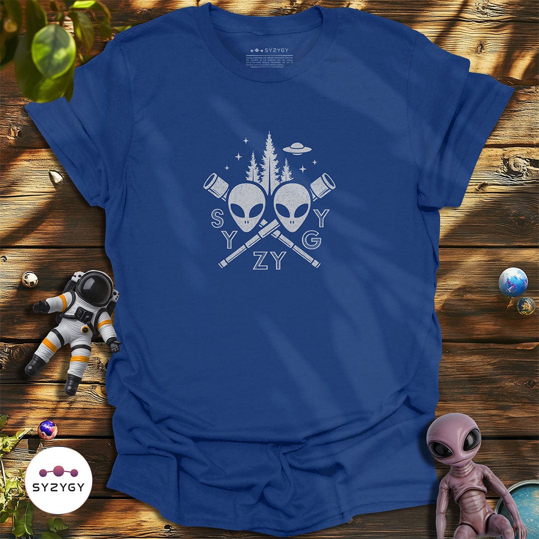 Syzygy Supply T-Shirt Metro Blue / S Stargazer's Mark T-shirt Space Aliens UFO Apparel