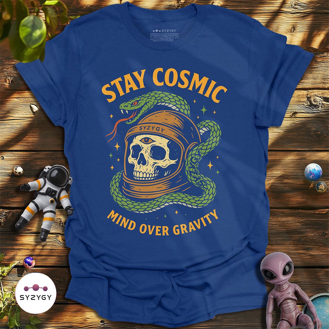 Syzygy Supply T-Shirt Metro Blue / S Stay Cosmic T-shirt Space Aliens UFO Apparel
