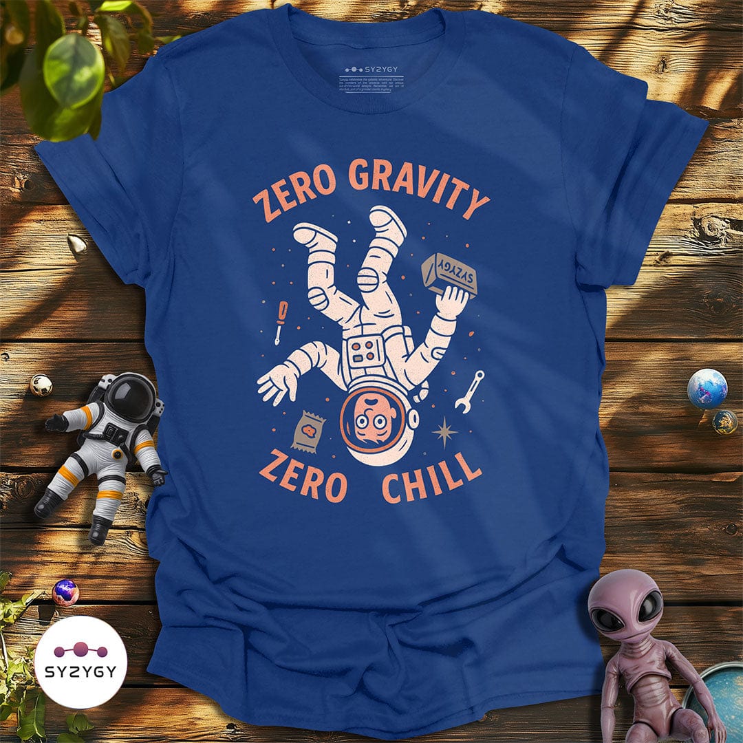 Syzygy Supply T-Shirt Metro Blue / S Zero Gravity, Zero Chill T-shirt Space Aliens UFO Apparel