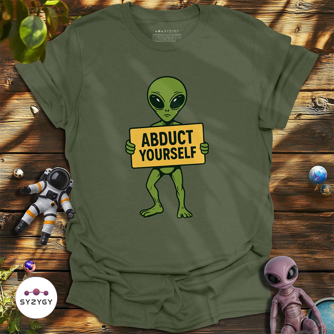 Syzygy Supply T-Shirt Military Green / S Abduct Yourself T-shirt Space Aliens UFO Apparel