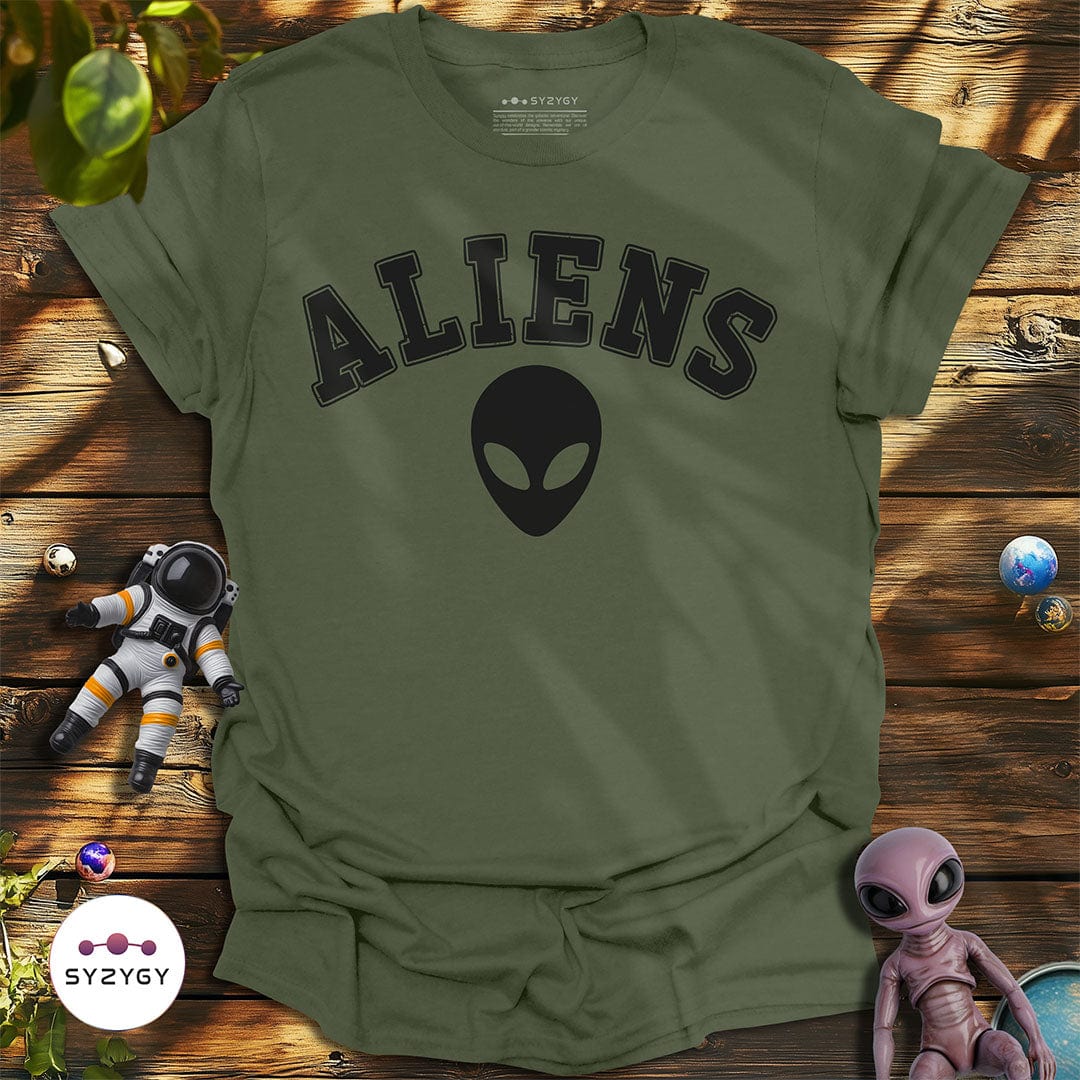 Syzygy Supply T-Shirt Military Green / S Aliens T-shirt Space Aliens UFO Apparel