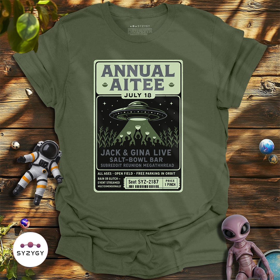 Syzygy Supply T-Shirt Military Green / S Annual Aitee T-shirt Space Aliens UFO Apparel