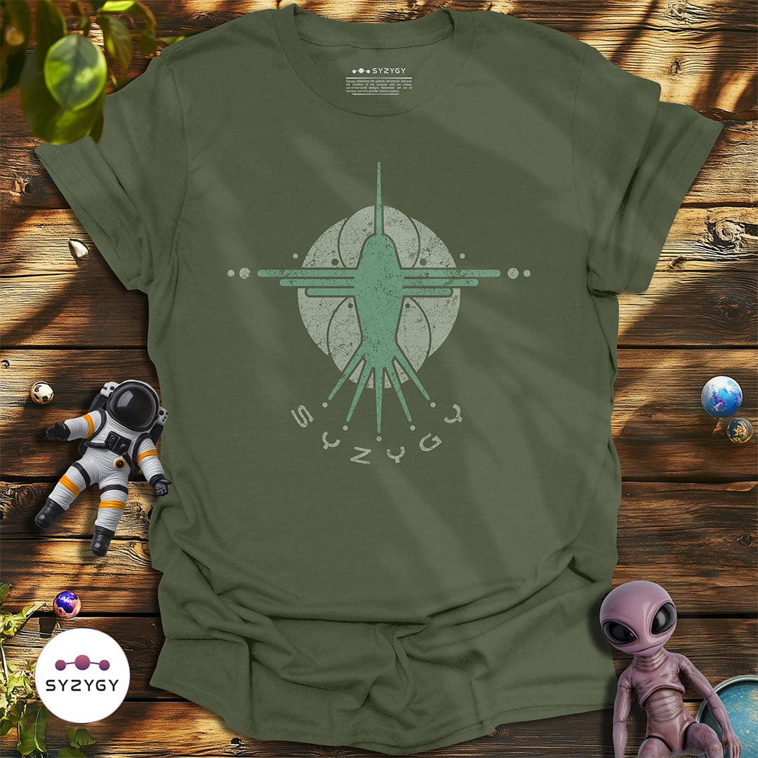 Syzygy Supply T-Shirt Military Green / S Nazca Navigator T-shirt Space Aliens UFO Apparel