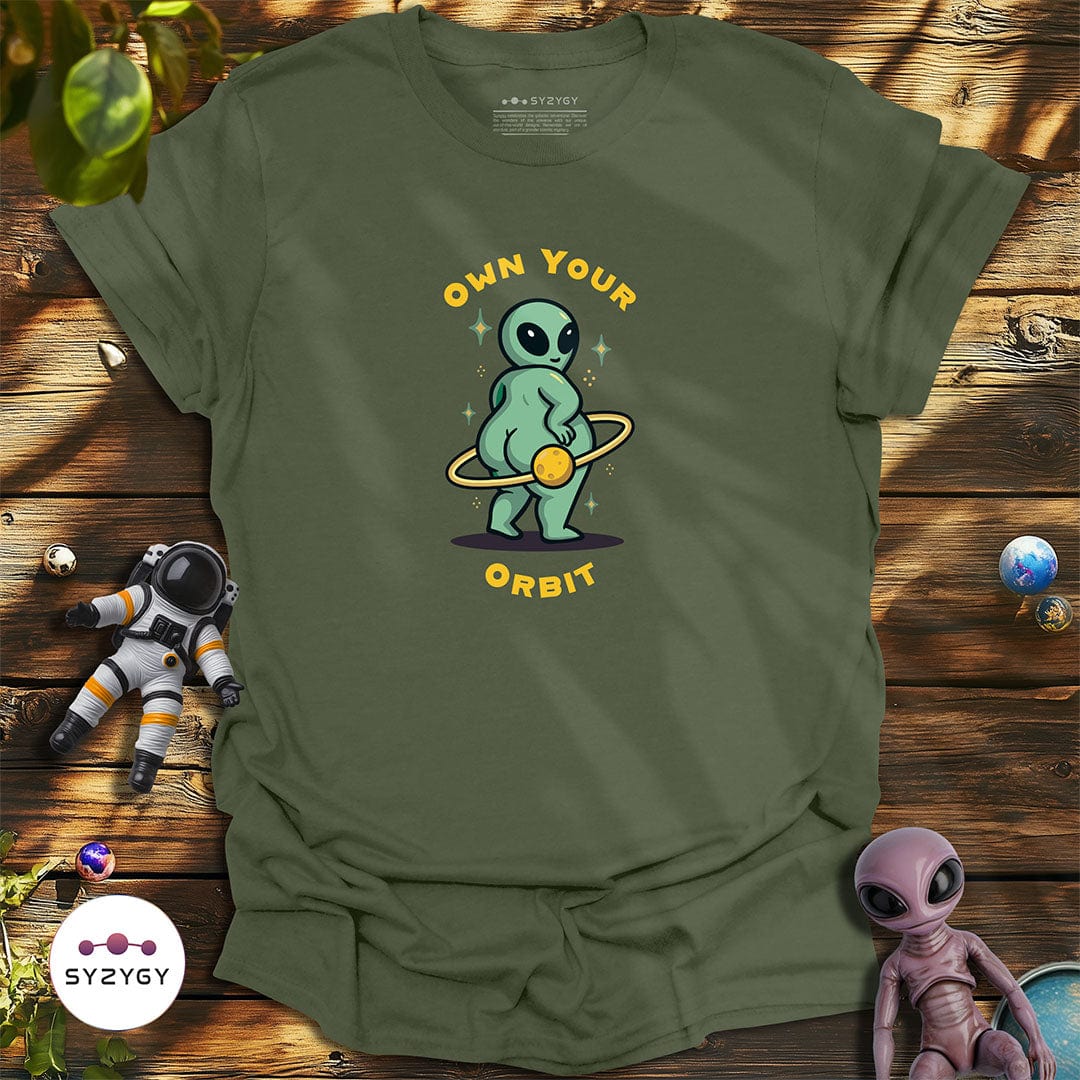Syzygy Supply T-Shirt Military Green / S Own Your Orbit T-shirt Space Aliens UFO Apparel