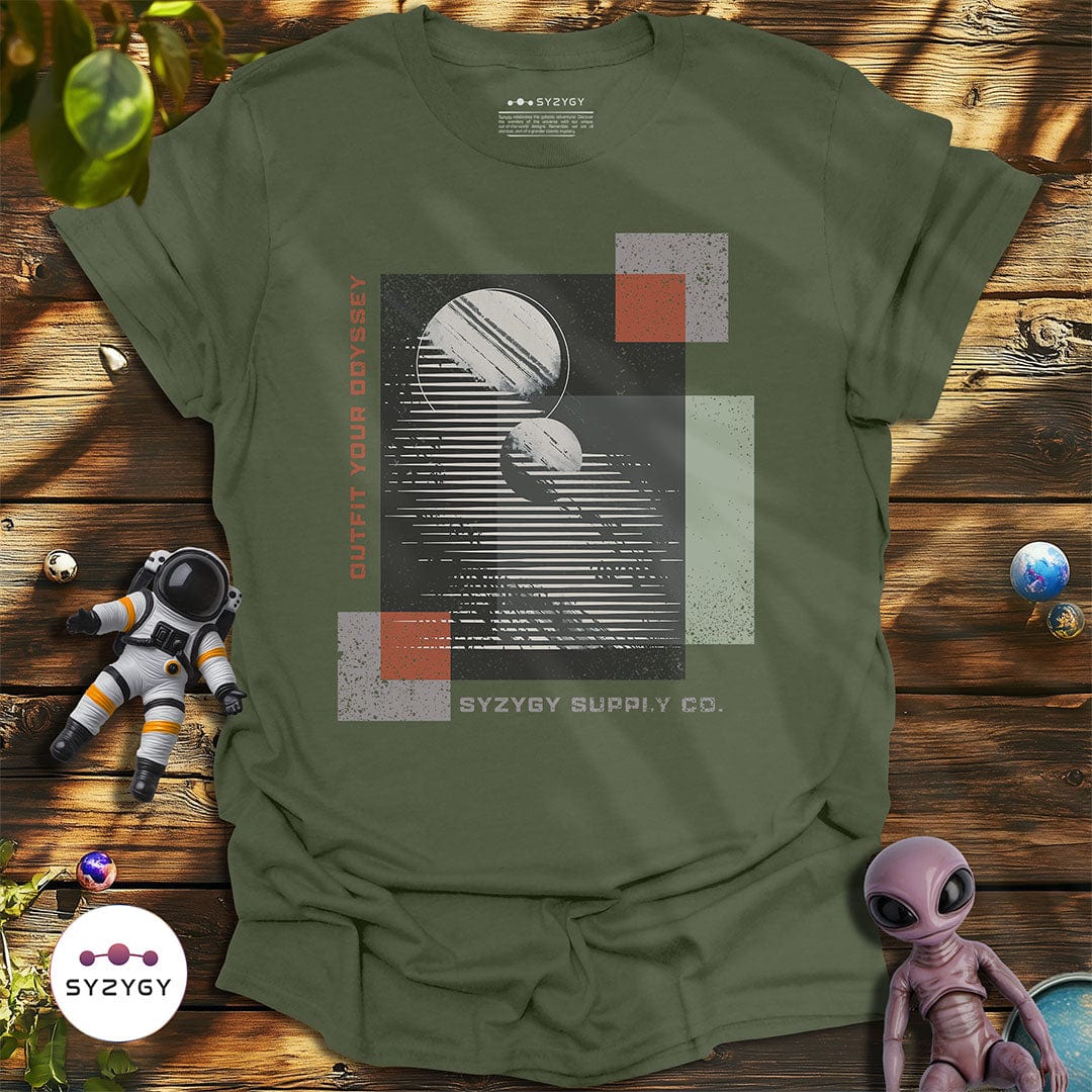 Syzygy Supply T-Shirt Military Green / S Planetary Union T-shirt Space Aliens UFO Apparel