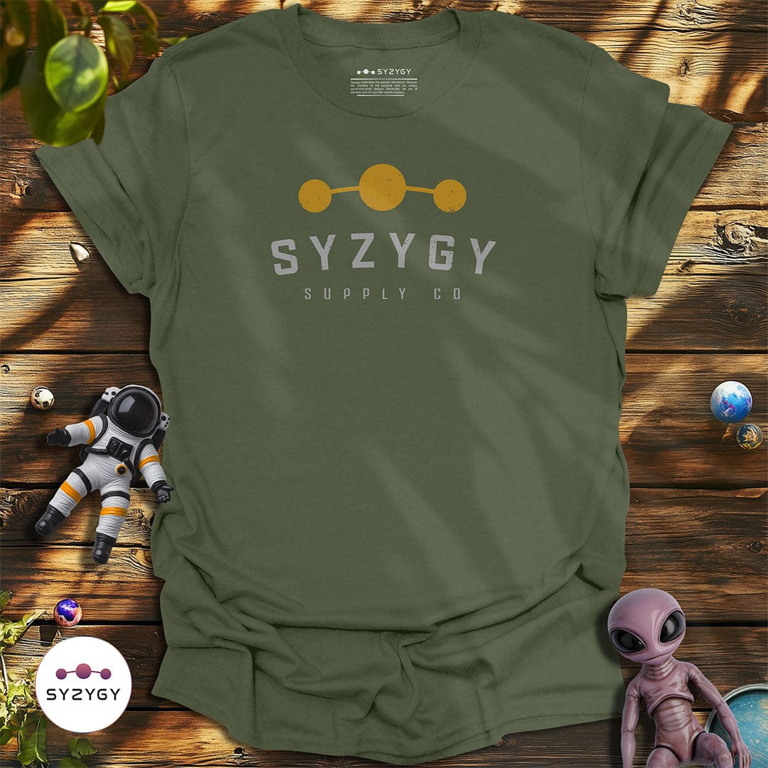 Syzygy Supply T-Shirt Military Green / S Syzygy Logo T-shirt Space Aliens UFO Apparel