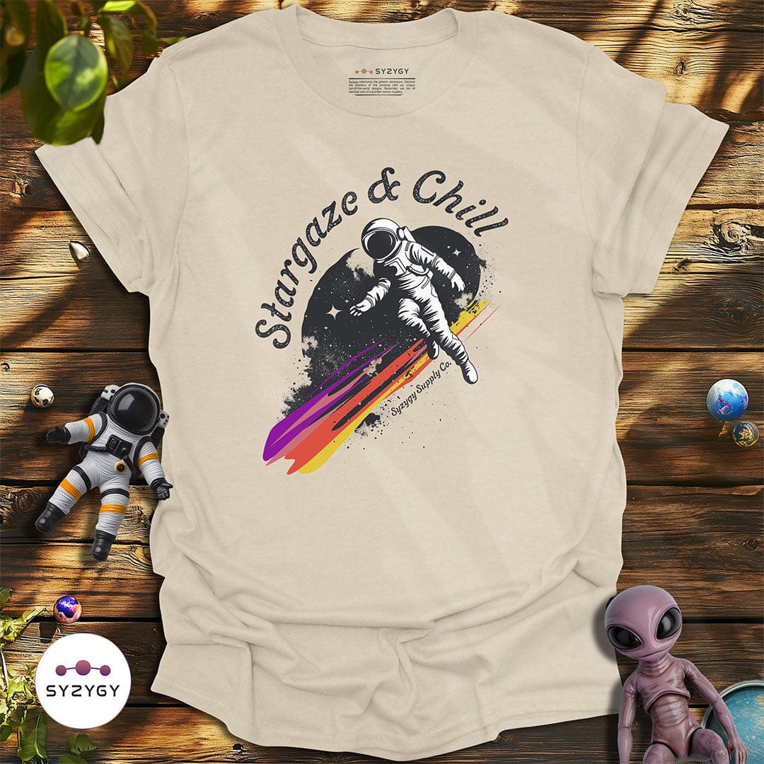 Syzygy Supply T-Shirt Natural / S Stargaze & Chill T-shirt Space Aliens UFO Apparel