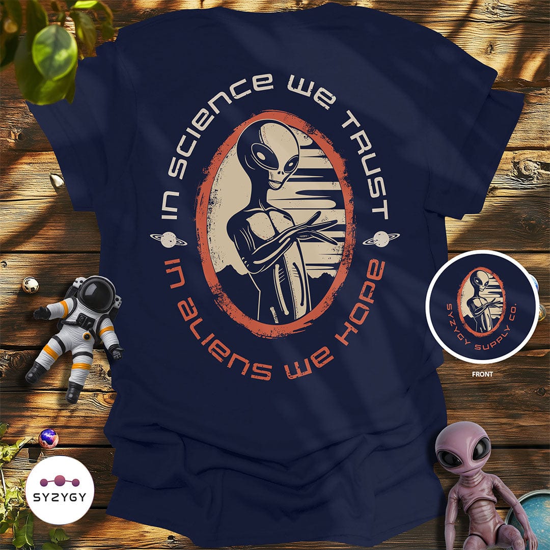 Syzygy Supply T-Shirt Navy / S Believer's Creed T-shirt Space Aliens UFO Apparel