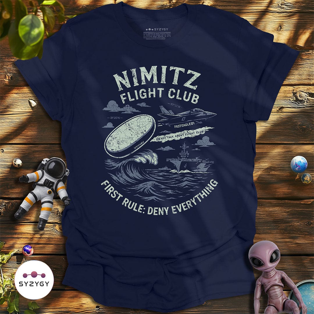 Syzygy Supply T-Shirt Navy / S Nimitz Flight Club T-shirt Space Aliens UFO Apparel
