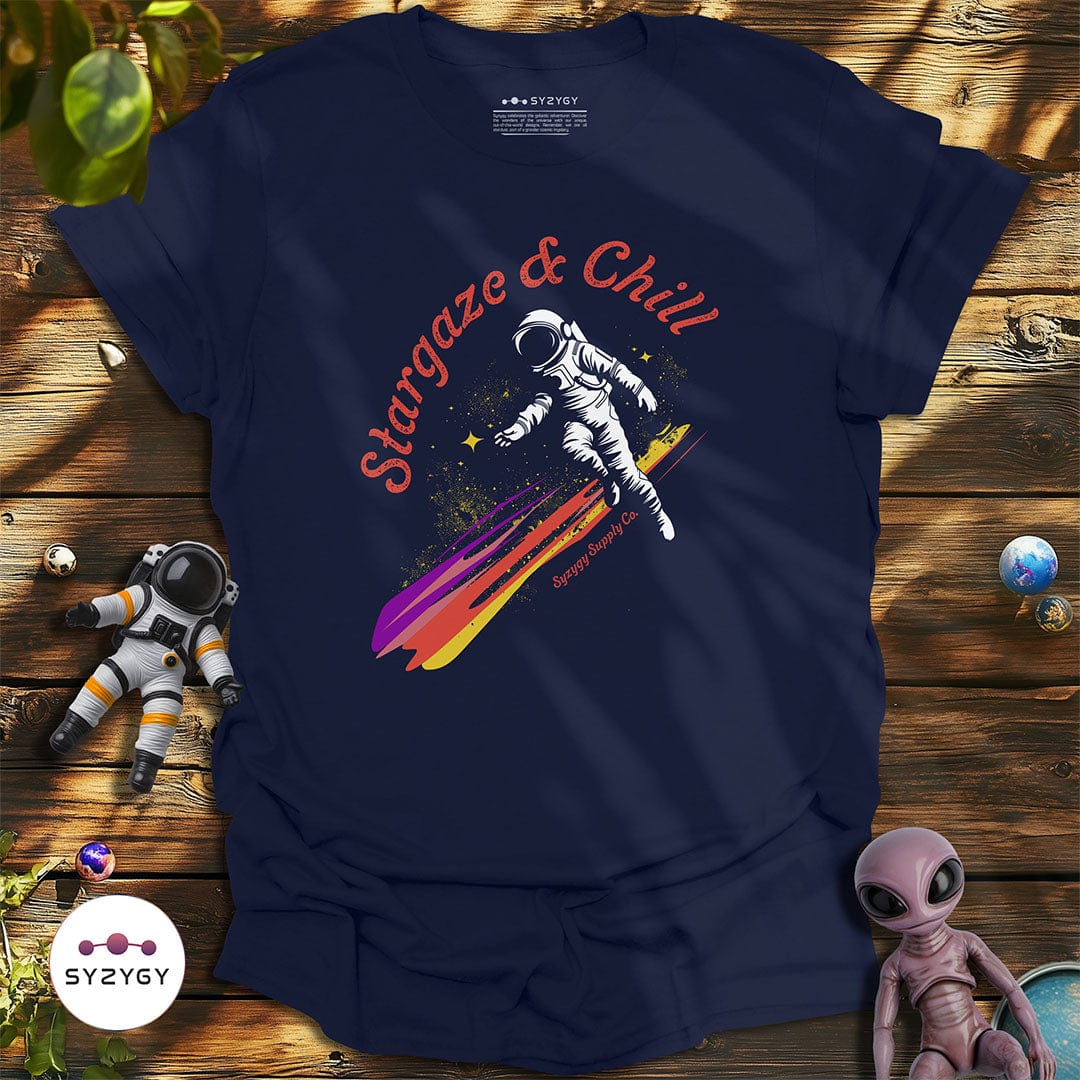 Syzygy Supply T-Shirt Navy / S Stargaze & Chill T-shirt Space Aliens UFO Apparel