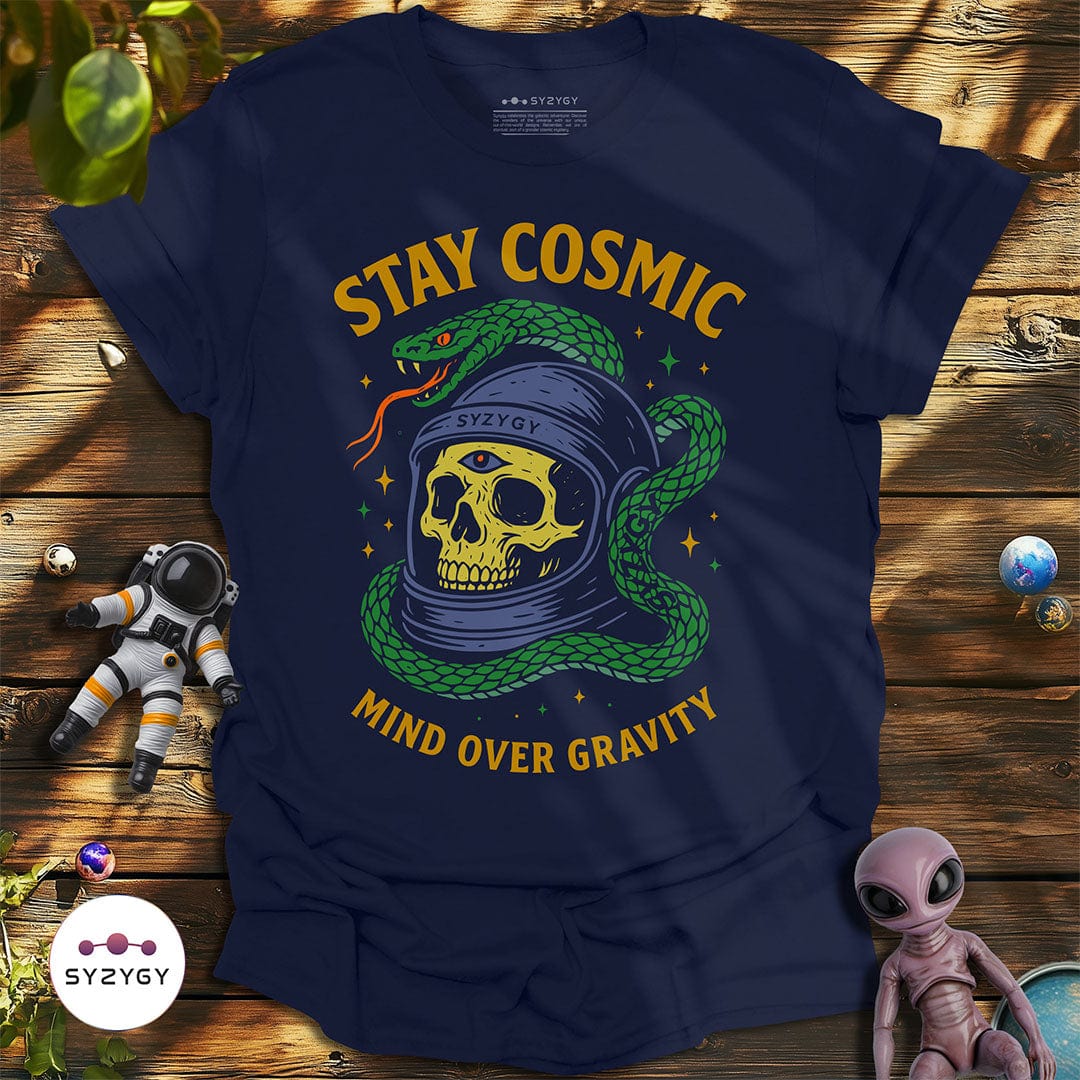 Syzygy Supply T-Shirt Navy / S Stay Cosmic T-shirt Space Aliens UFO Apparel