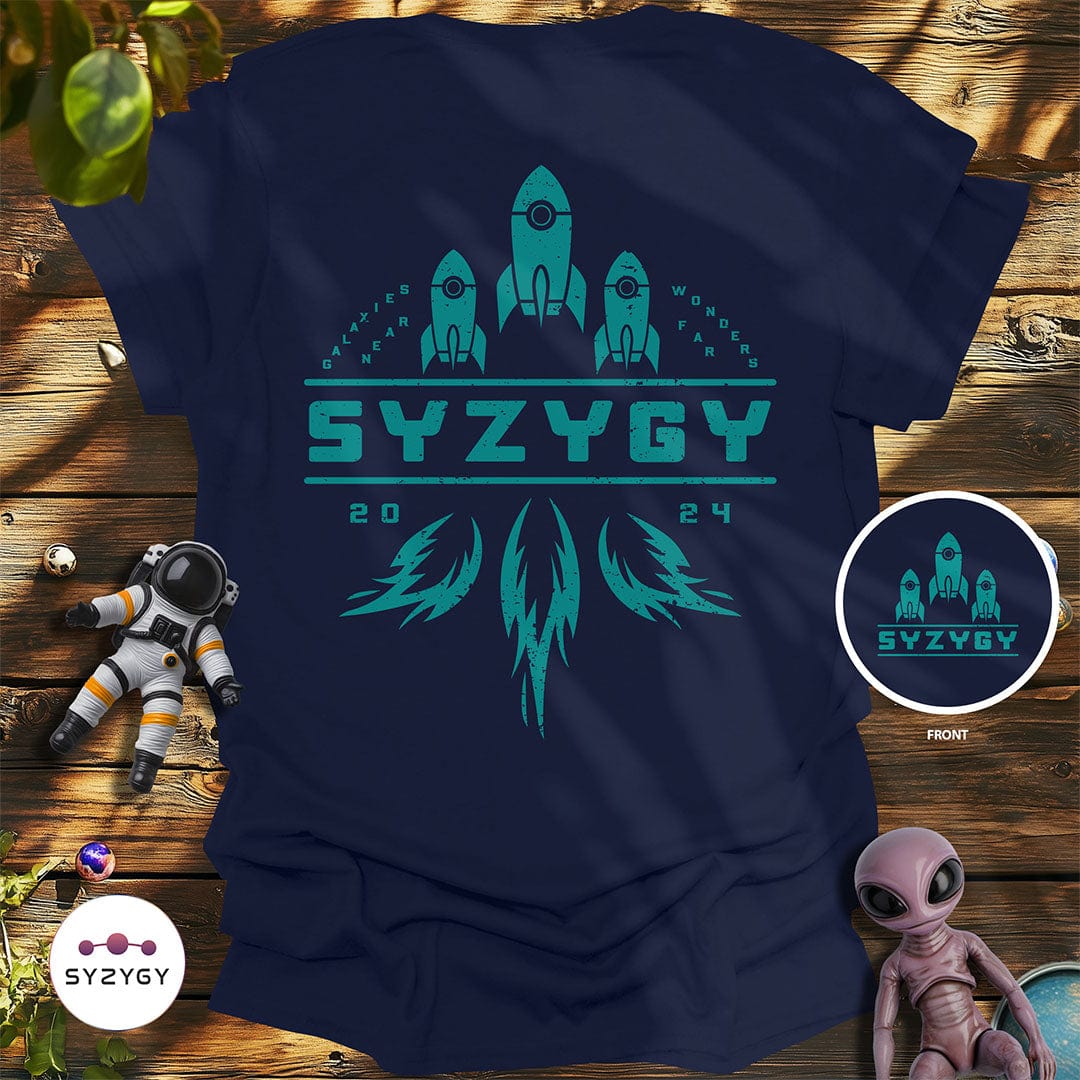 Syzygy Supply T-Shirt Navy / S Triple Burn T-shirt Space Aliens UFO Apparel