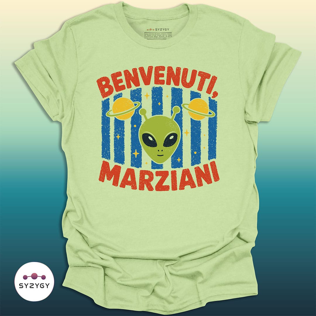 Syzygy Supply T-Shirt Pistachio / M Benvenuti Marziani T-shirt Space Aliens UFO Apparel