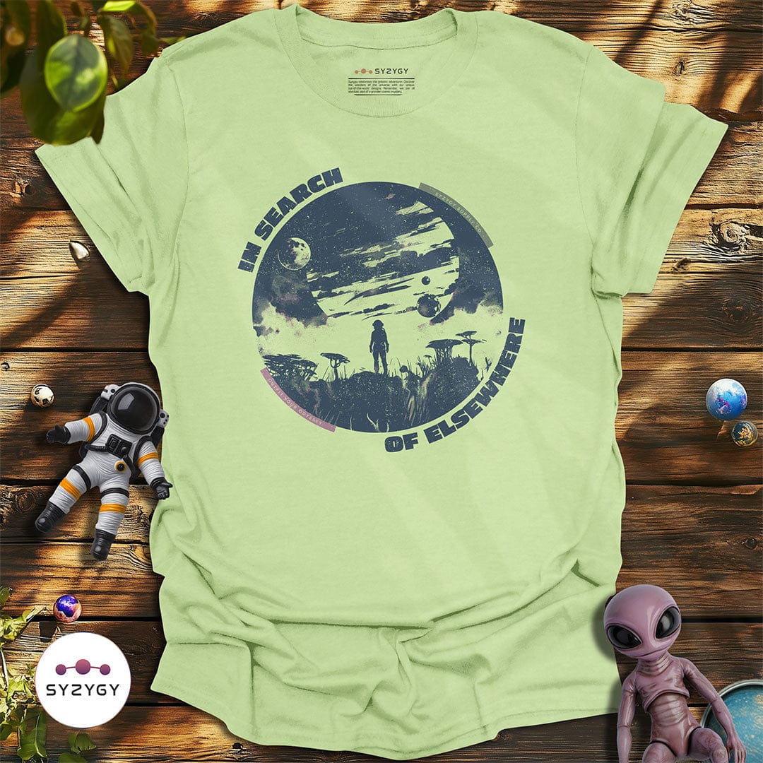Syzygy Supply T-Shirt Pistachio / M In Search of Elsewhere T-shirt Space Aliens UFO Apparel