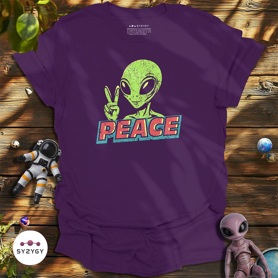 Syzygy Supply T-Shirt Purple / S Peace T-shirt Space Aliens UFO Apparel