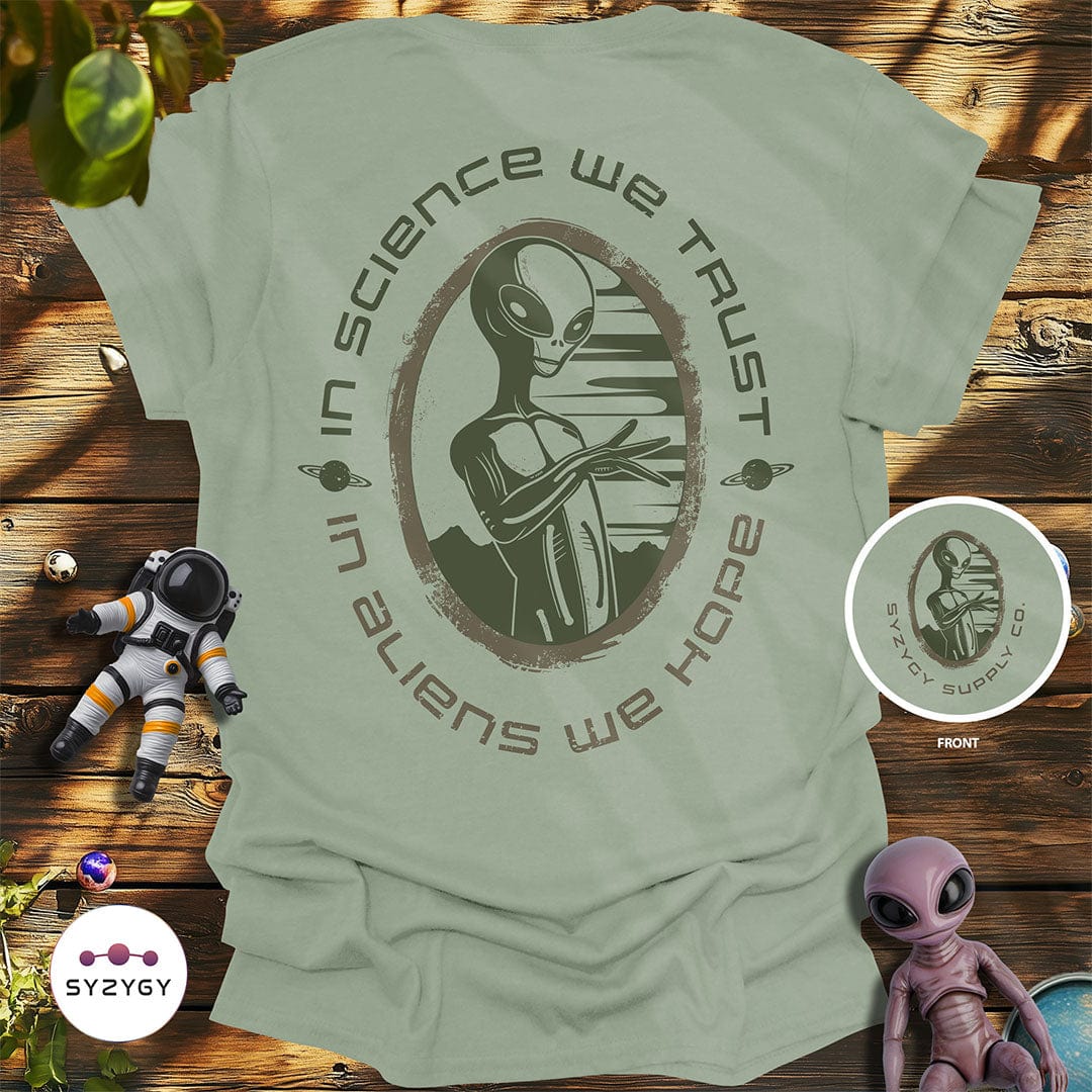Syzygy Supply T-Shirt Sage / S Believer's Creed T-shirt Space Aliens UFO Apparel