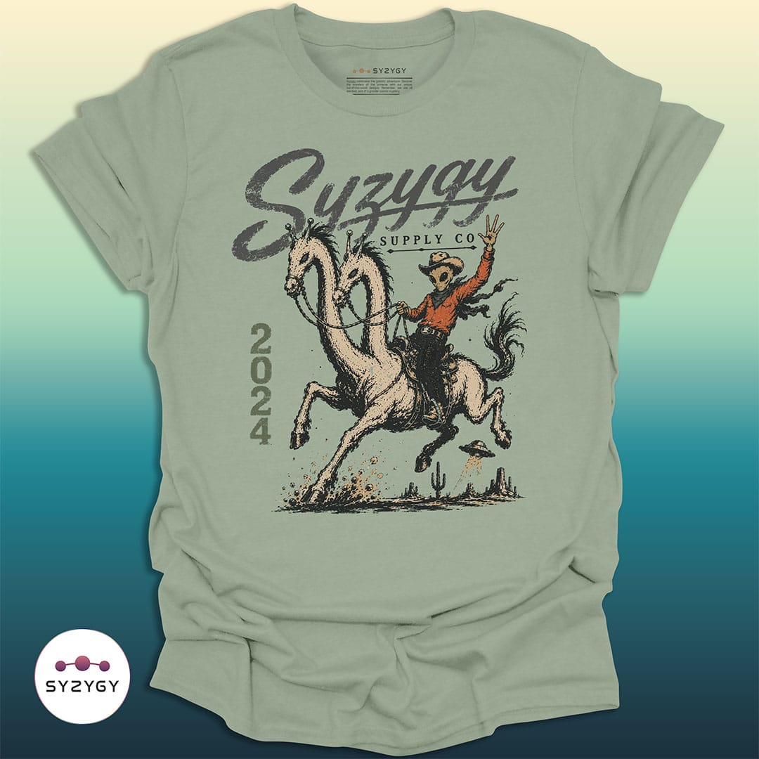 Syzygy Supply T-Shirt Sage / S Star Ranch Rider T-shirt Space Aliens UFO Apparel