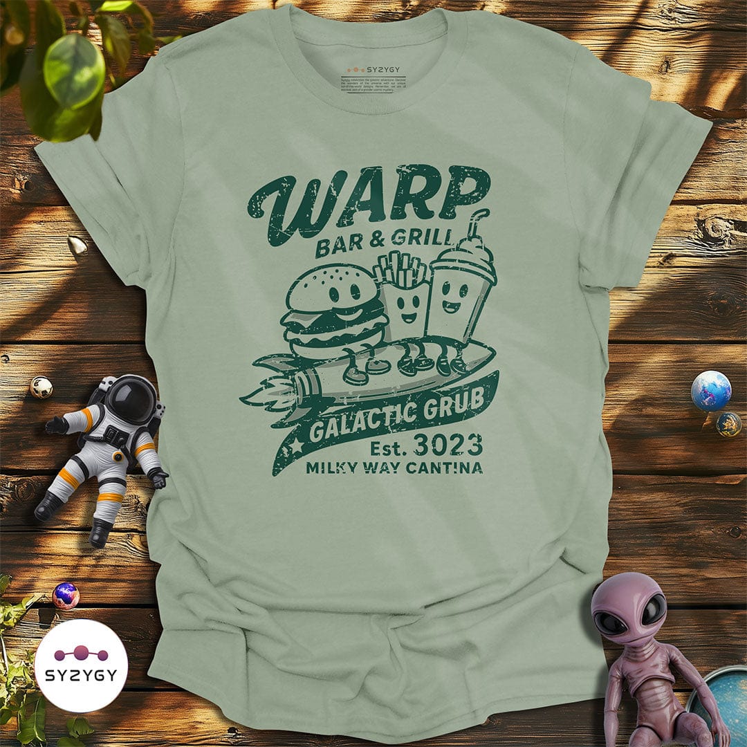 Syzygy Supply T-Shirt Sage / S Warp Bar & Grill T-shirt Space Aliens UFO Apparel