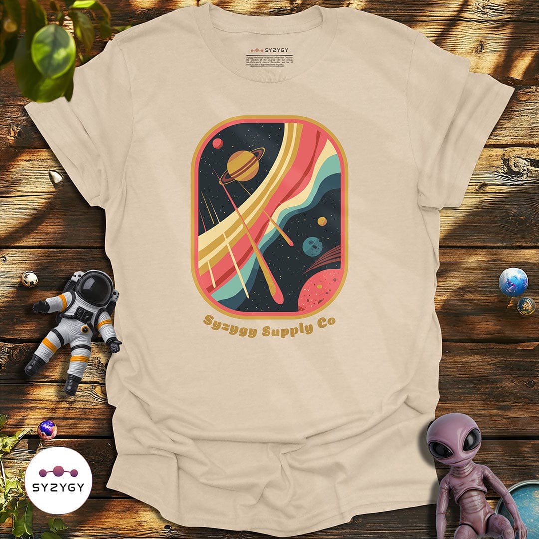 Syzygy Supply T-Shirt Sand / S Edge of Infinity T-shirt Space Aliens UFO Apparel